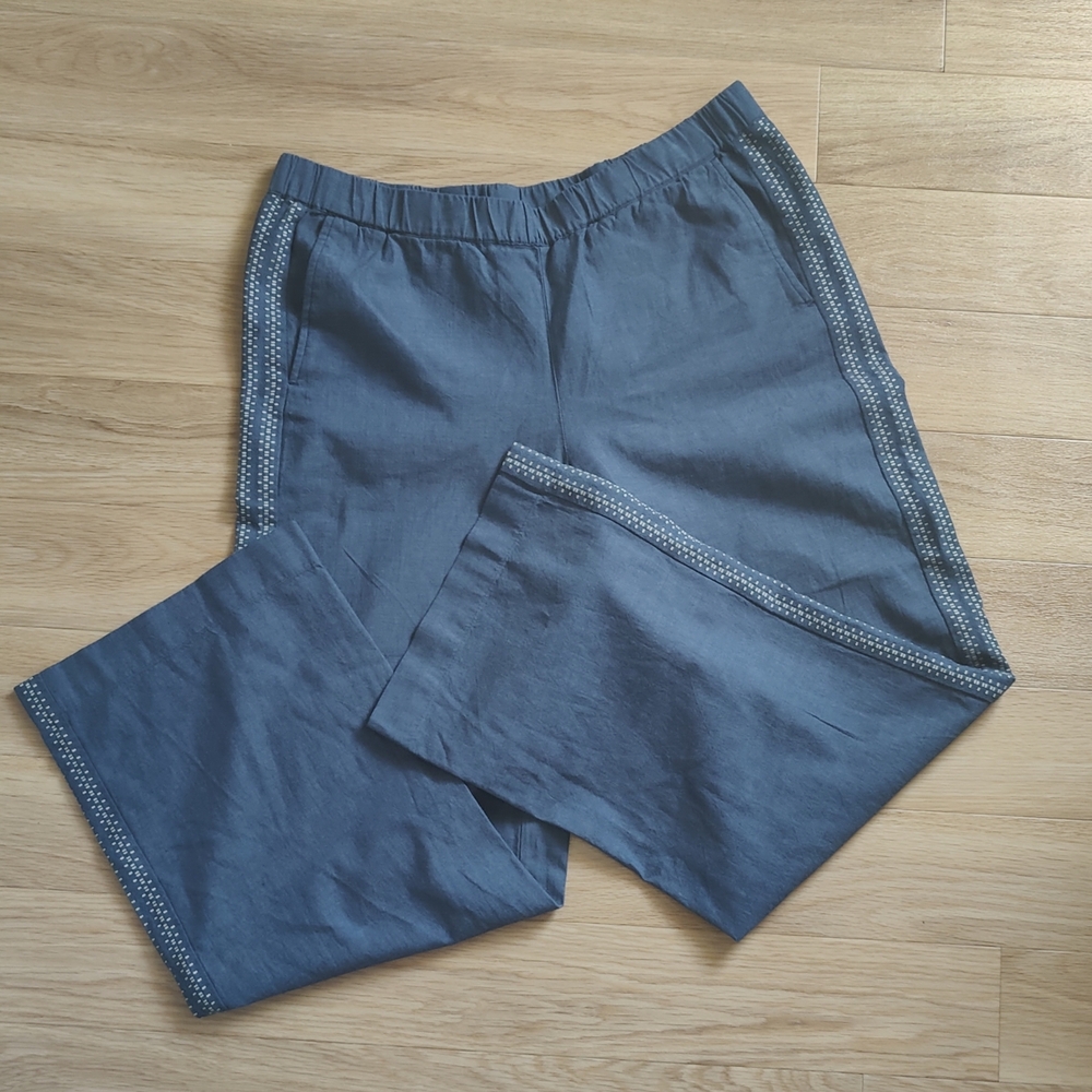 J. Jill Blue Wide Leg Pants Sz Med NWT